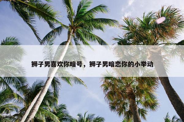 狮子男喜欢你暗号，狮子男暗恋你的小举动