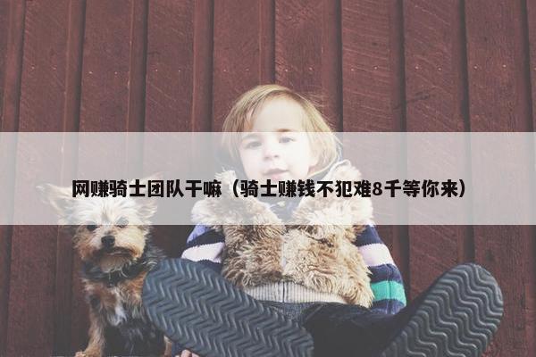 网赚骑士团队干嘛（骑士赚钱不犯难8千等你来）