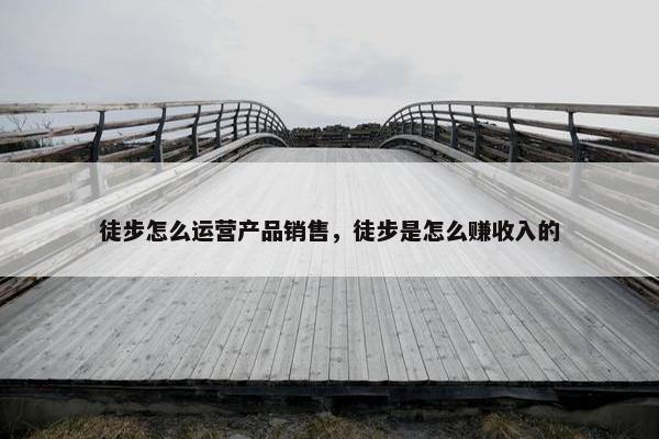 徒步怎么运营产品销售，徒步是怎么赚收入的