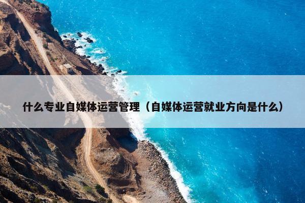 什么专业自媒体运营管理（自媒体运营就业方向是什么）