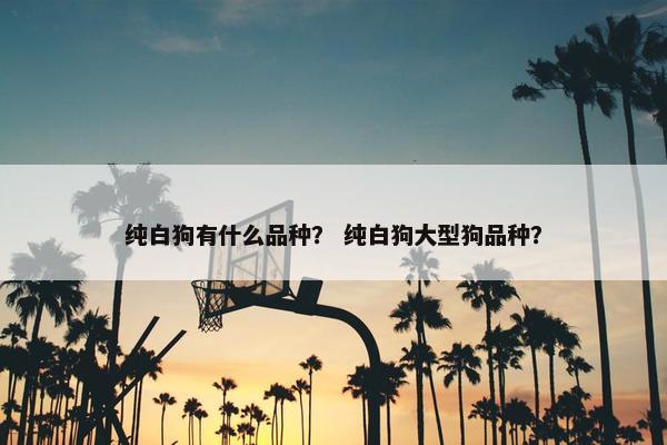 纯白狗有什么品种？ 纯白狗大型狗品种？