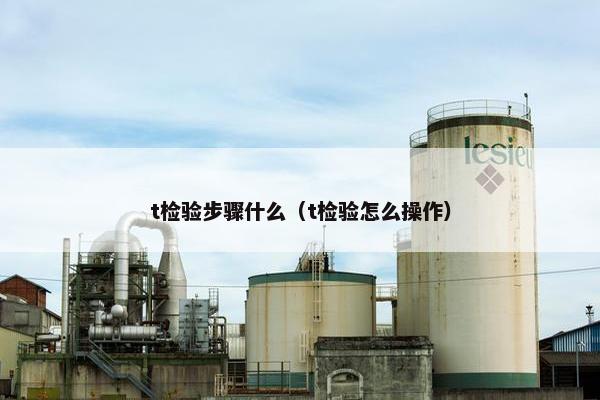 t检验步骤什么（t检验怎么操作）