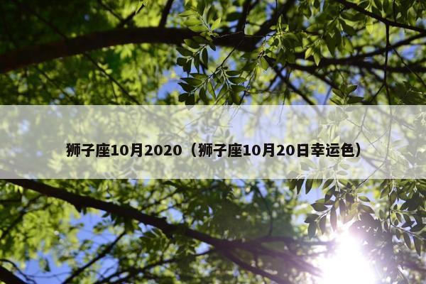 狮子座10月2020（狮子座10月20日幸运色）