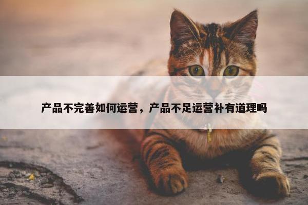 产品不完善如何运营，产品不足运营补有道理吗