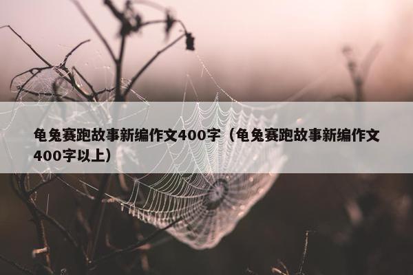 龟兔赛跑故事新编作文400字（龟兔赛跑故事新编作文400字以上）