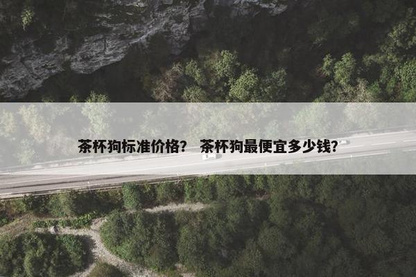 茶杯狗标准价格？ 茶杯狗最便宜多少钱？