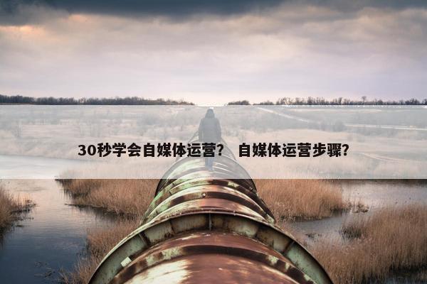 30秒学会自媒体运营？ 自媒体运营步骤？