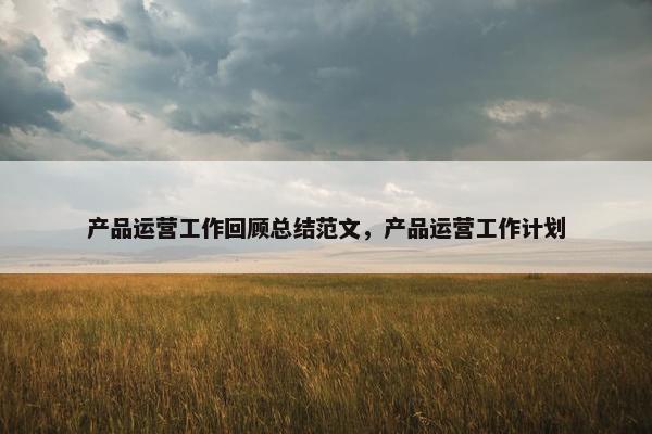 产品运营工作回顾总结范文，产品运营工作计划