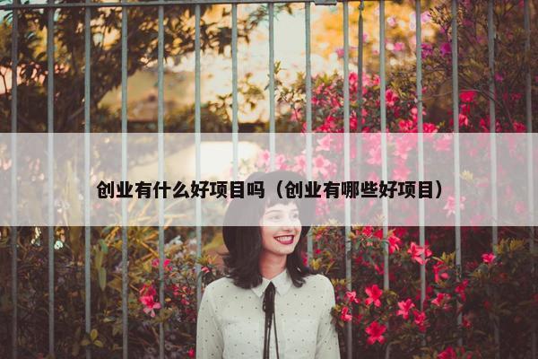 创业有什么好项目吗（创业有哪些好项目）