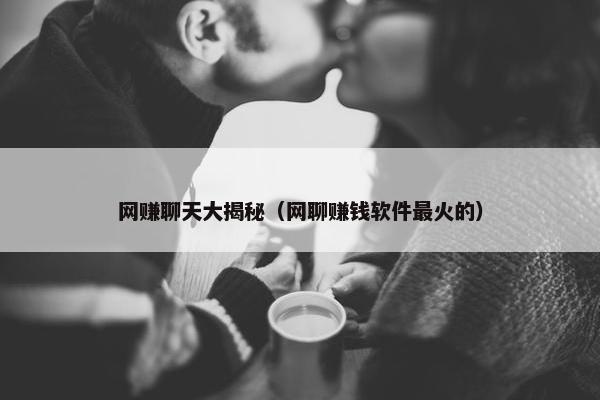 网赚聊天大揭秘（网聊赚钱软件最火的）