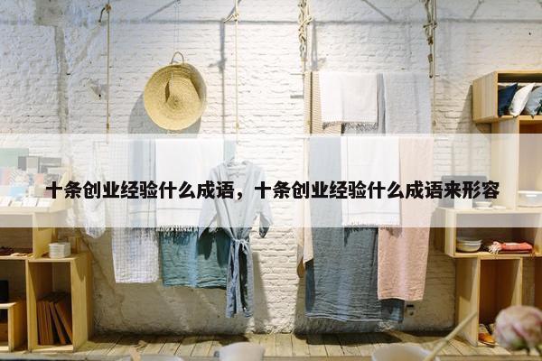 十条创业经验什么成语，十条创业经验什么成语来形容