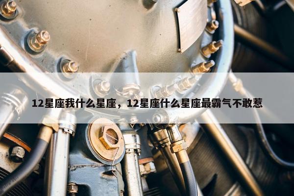12星座我什么星座，12星座什么星座最霸气不敢惹