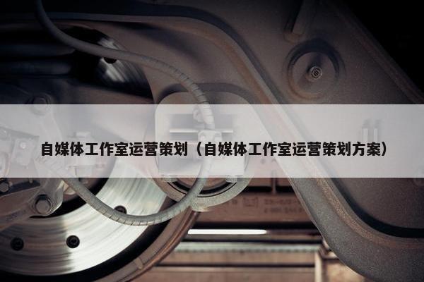 自媒体工作室运营策划（自媒体工作室运营策划方案）