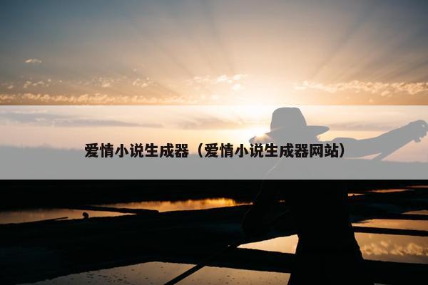 爱情小说生成器（爱情小说生成器网站）