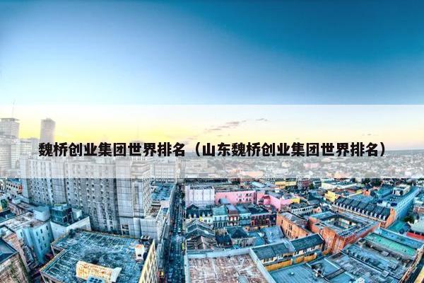 魏桥创业集团世界排名（山东魏桥创业集团世界排名）