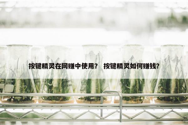 按键精灵在网赚中使用？ 按键精灵如何赚钱？