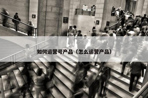 如何运营号产品（怎么运营产品）