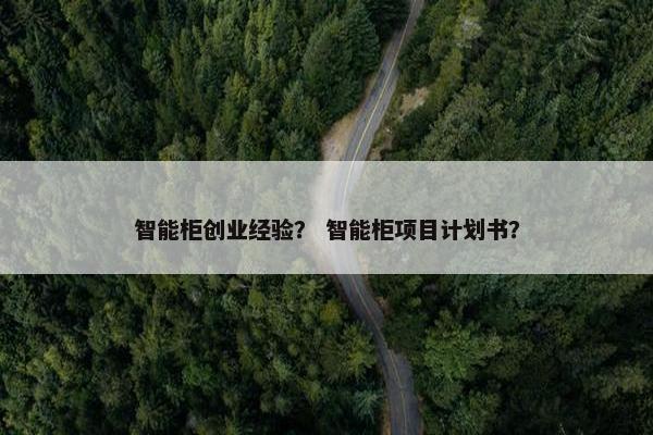 智能柜创业经验？ 智能柜项目计划书？