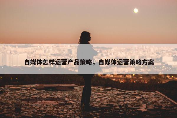 自媒体怎样运营产品策略，自媒体运营策略方案