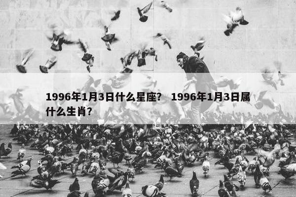 1996年1月3日什么星座？ 1996年1月3日属什么生肖？