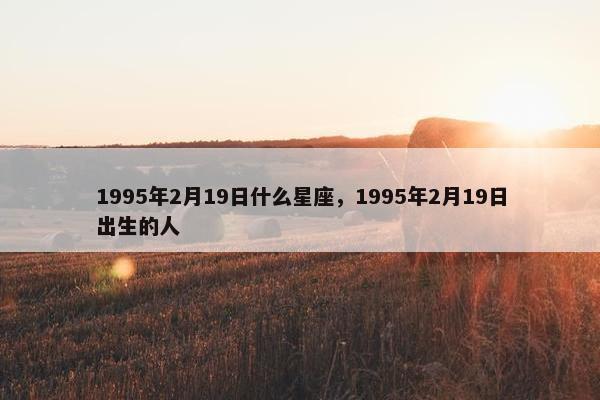 1995年2月19日什么星座，1995年2月19日出生的人