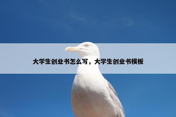 大学生创业书怎么写，大学生创业书模板