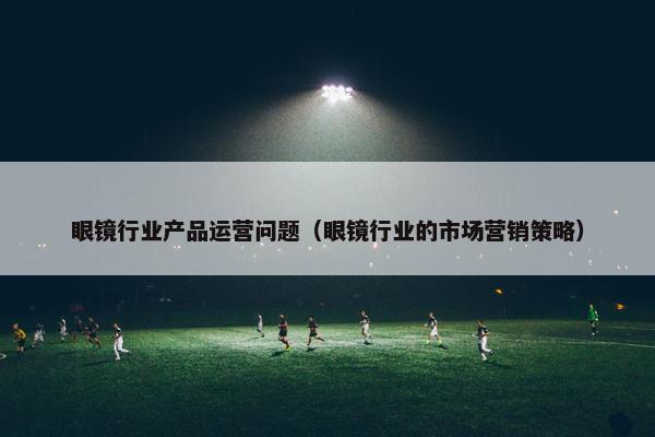 眼镜行业产品运营问题（眼镜行业的市场营销策略）