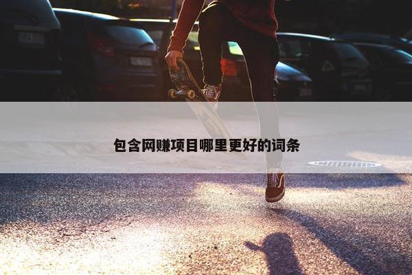 包含网赚项目哪里更好的词条