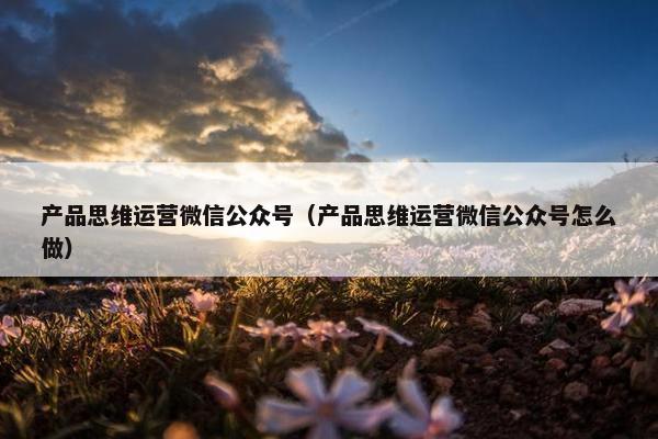 产品思维运营微信公众号（产品思维运营微信公众号怎么做）