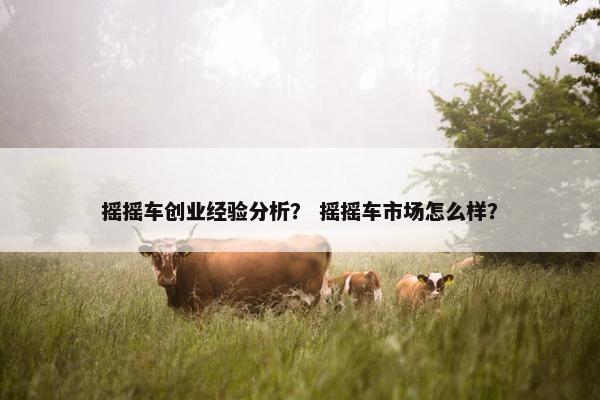 摇摇车创业经验分析？ 摇摇车市场怎么样？