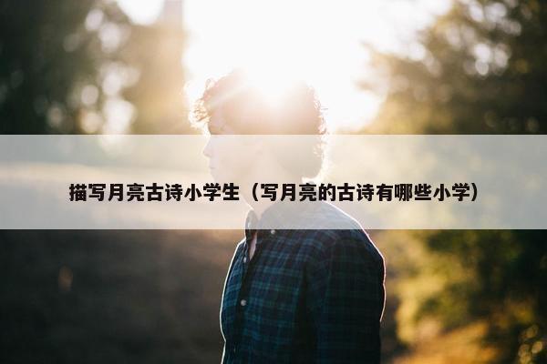 描写月亮古诗小学生（写月亮的古诗有哪些小学）