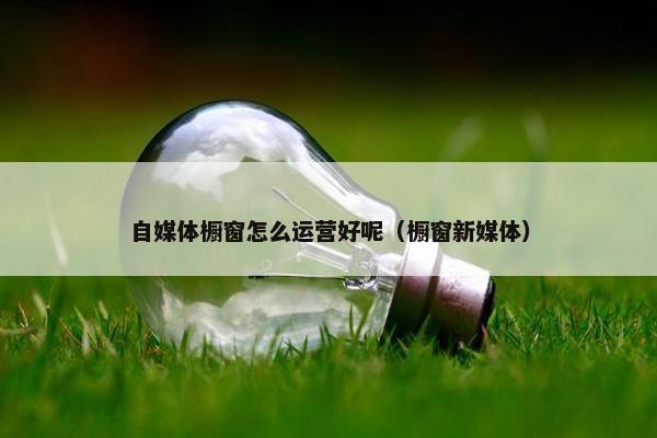 自媒体橱窗怎么运营好呢（橱窗新媒体）