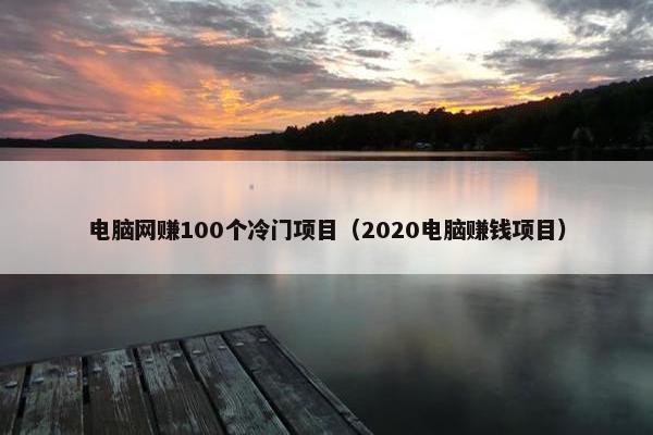 电脑网赚100个冷门项目（2020电脑赚钱项目）