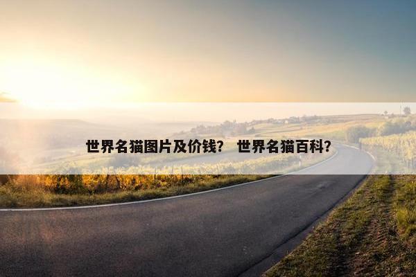 世界名猫图片及价钱？ 世界名猫百科？