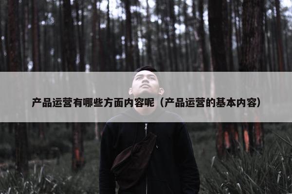 产品运营有哪些方面内容呢（产品运营的基本内容）