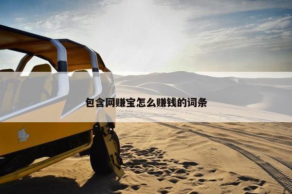 包含网赚宝怎么赚钱的词条