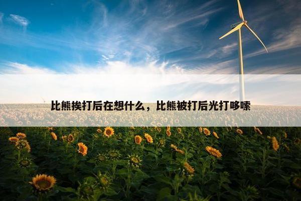 比熊挨打后在想什么，比熊被打后光打哆嗦