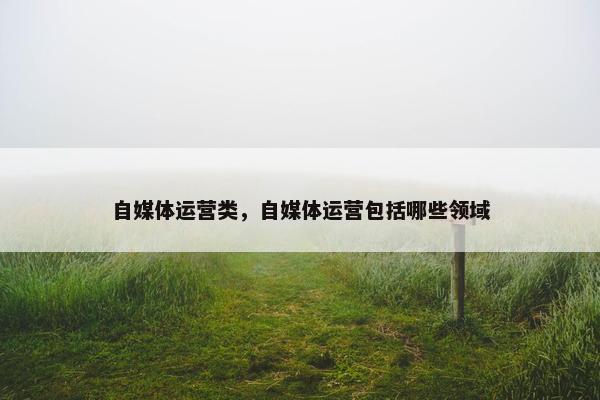自媒体运营类，自媒体运营包括哪些领域