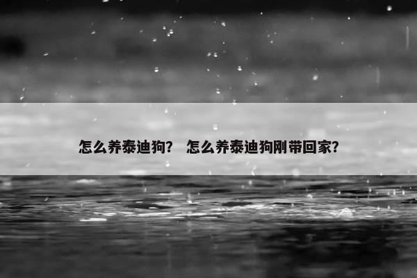 怎么养泰迪狗？ 怎么养泰迪狗刚带回家？
