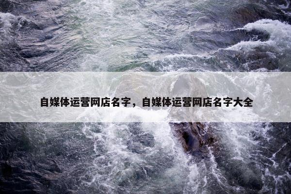 自媒体运营网店名字，自媒体运营网店名字大全