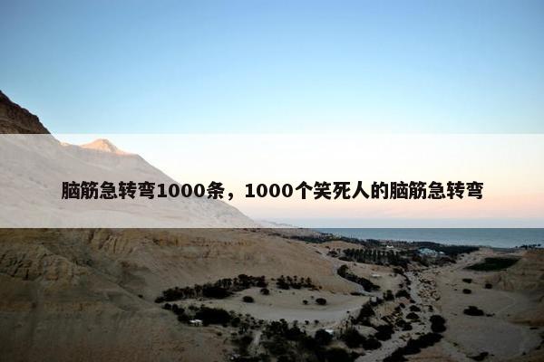 脑筋急转弯1000条，1000个笑死人的脑筋急转弯