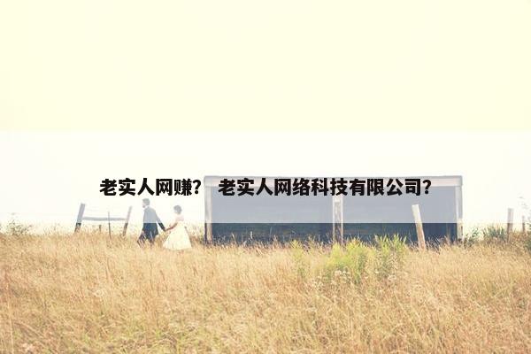 老实人网赚？ 老实人网络科技有限公司？