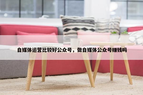 自媒体运营比较好公众号，做自媒体公众号赚钱吗
