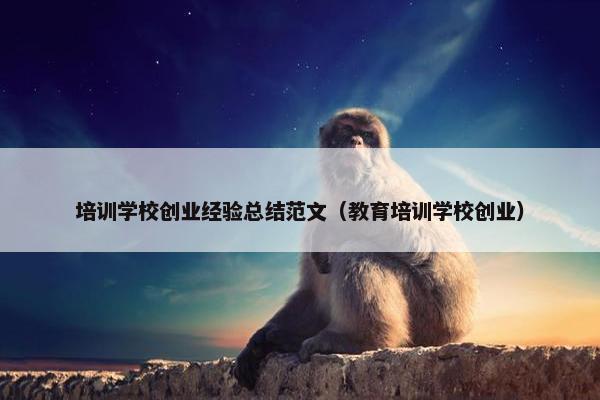 培训学校创业经验总结范文（教育培训学校创业）