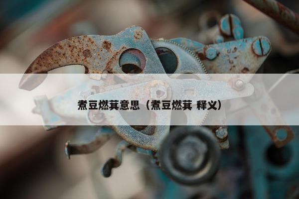 煮豆燃萁意思（煮豆燃萁 释义）