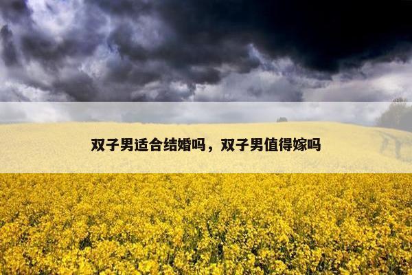 双子男适合结婚吗，双子男值得嫁吗