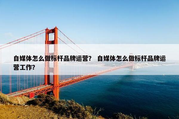 自媒体怎么做标杆品牌运营？ 自媒体怎么做标杆品牌运营工作？