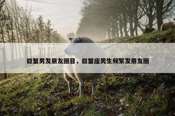 巨蟹男发朋友圈目，巨蟹座男生频繁发朋友圈