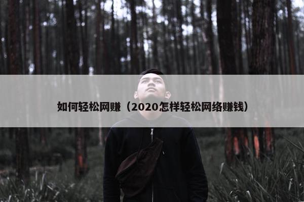 如何轻松网赚（2020怎样轻松网络赚钱）