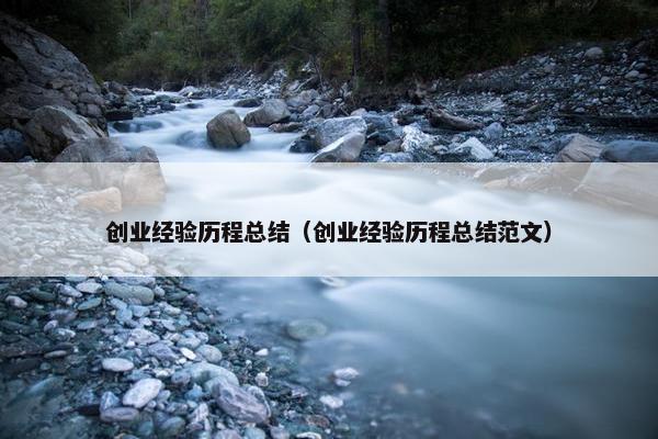 创业经验历程总结（创业经验历程总结范文）